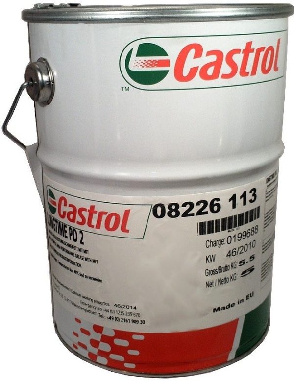 Castrol Long Time PD2 Yüksek Basınç Gres Yağ Uzun Ömürlü - Vakum Pompaları ve Blowerlar;Yedek Parçalar