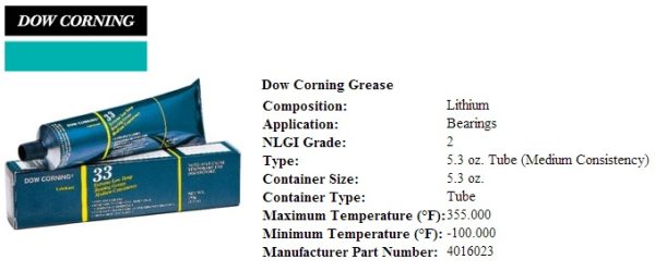 Dow Corning 33 Tüp (Medium Kıvam) Rulman Gres Yağı - Vakum Pompaları ve Blowerlar;Yedek Parçalar