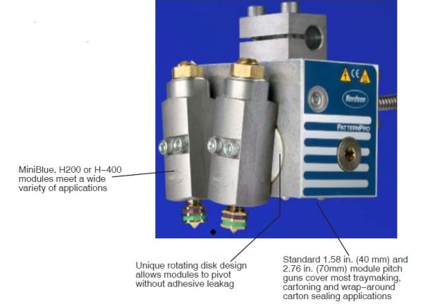 Nordson MiniBlue H-200ve H-400 Modül - Hot Melt ve Cold Glue Sistemler;Nordson Hot Melt ve Cold Glue Sistemler